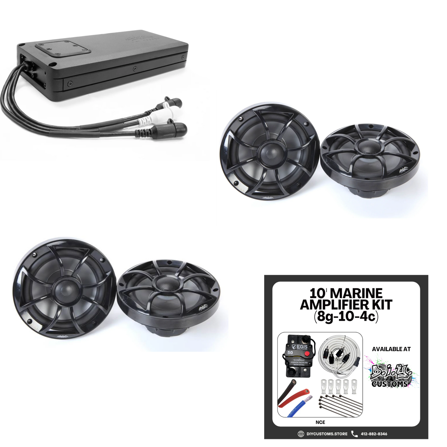 Wet Sounds Bundle Recon Speaker and Micro Amplifier - View 1