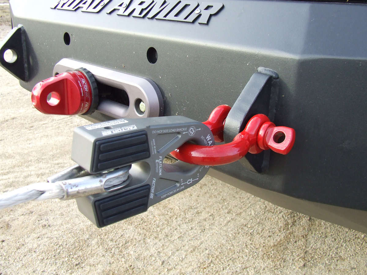 Factor 55 - 00080-06 - Winch Shackle - FlatLink E Expert Version Winch Shackle Mount Assembly Anodized Gray