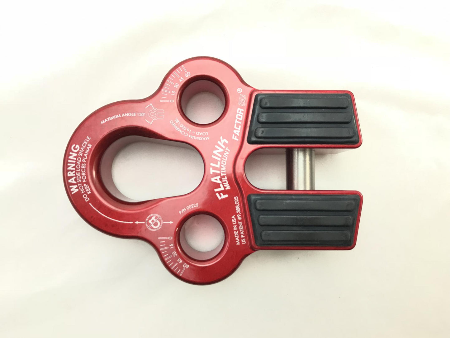 Factor 55 - 00225-01 - Winch Shackle - Winch Line Shackle Mount Foldable Flatlink Multimount Red