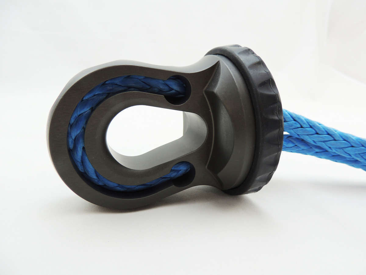 Factor 55 - 00352-06 - Winch Safety Thimble - Splicer 3/8-1/2 Inch Synthetic Rope Splice On Shackle Mount Gray