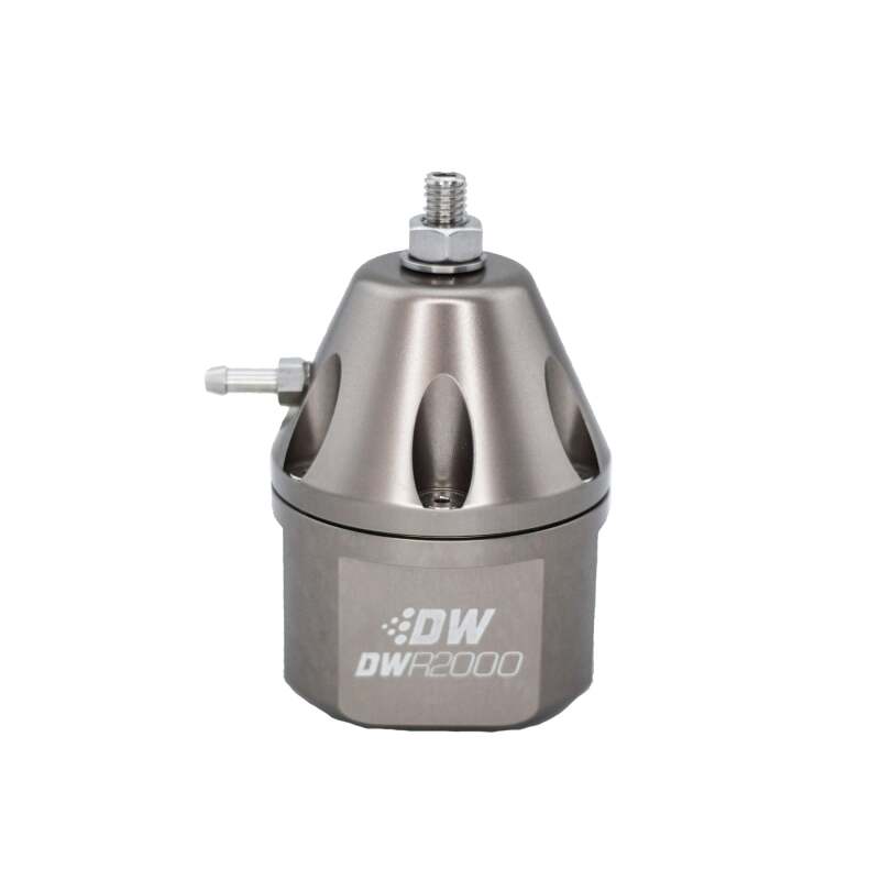 DeatschWerks DWR2000 Adjustable Fuel Pressure Regulator, Titanium, Dual -10AN Inlets and -8AN Outlet