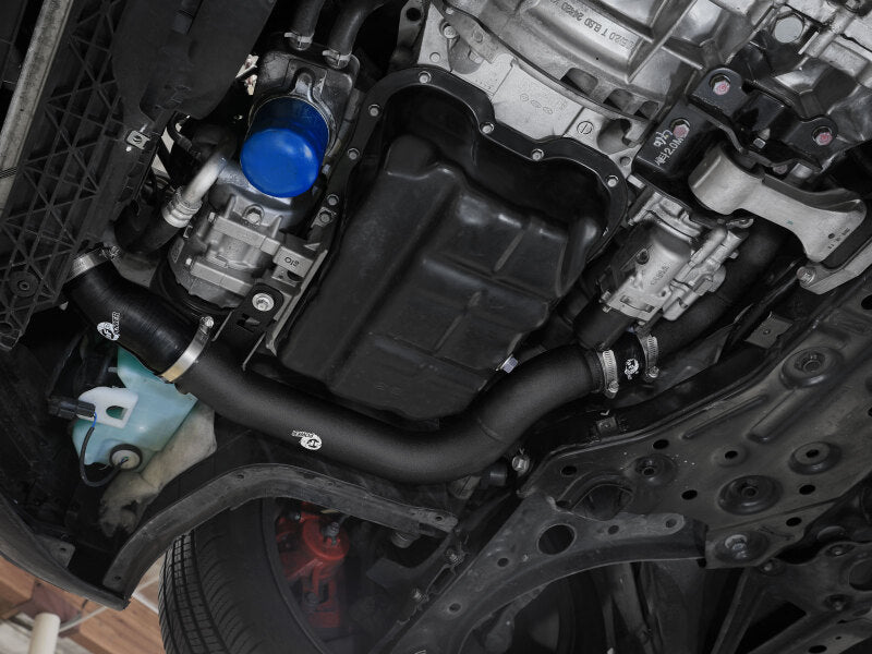 aFe BladeRunner Aluminum Hot Charge Pipe, Black, Hyundai Veloster N 2.0L Turbo, 2019-2022, Part Number 46-20768-B