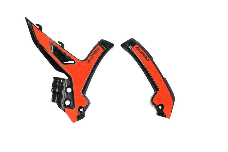 Acerbis X-Grip Frame Guards for 2023+ KTM SX, SX-F, XC, XC-F and EXC-F Models – Black/16 Orange