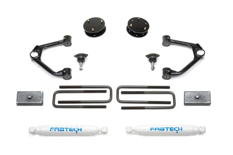 Fabtech 2019 GM K1500 3.5in Budget UCA System w/Rear Perf. Shocks