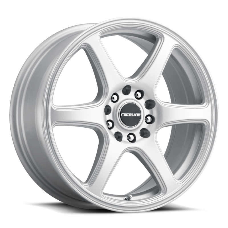 Raceline 146S Matrix Gloss Silver Cast Wheel, 15 x 7 Inch, 4x100 / 4x114.3 Bolt Pattern, +40mm Offset