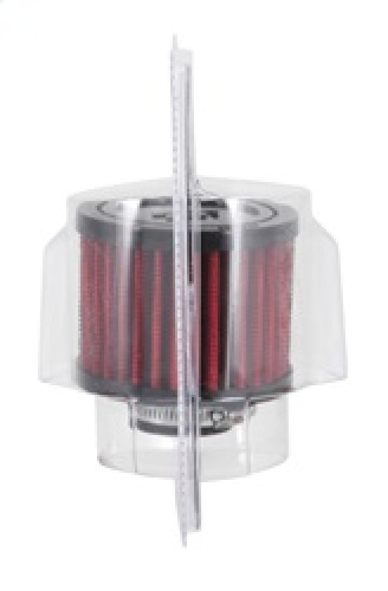 K&N Engineering 62-1410 Crankcase Vent Filter, 1-Inch Flange, Black Rubber Base