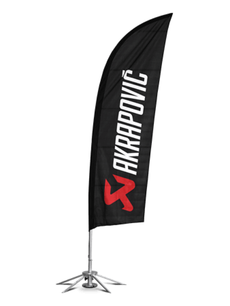 Akrapovic AKR801440 Self-Standing Flag Set with Telescopic Aluminum Flagpole