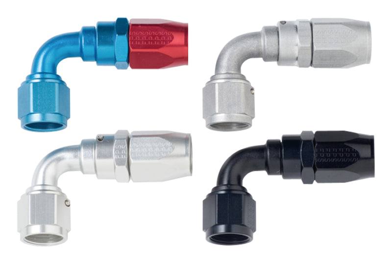 Fragola fra109006-BL -6AN x 90-Degree Power Flow Hose End, Black
