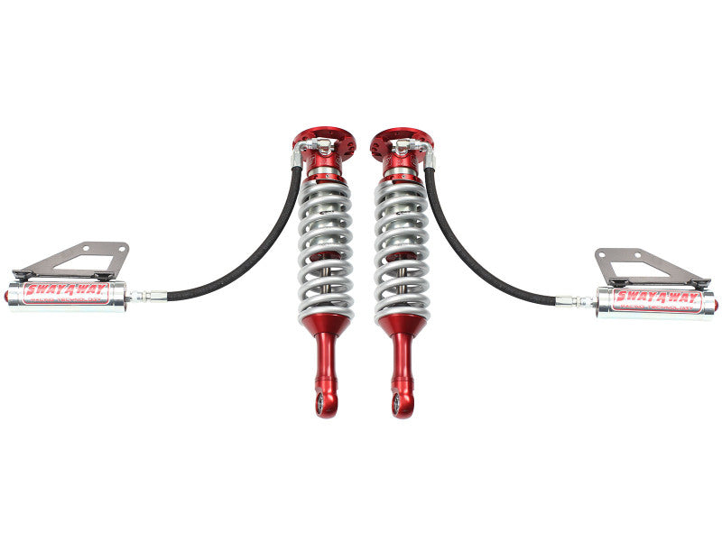 aFe Sway-A-Way 2.5-Inch Front Coilover Kit with Remote Reservoirs for 2010-2014 Ford F-150 Raptor
