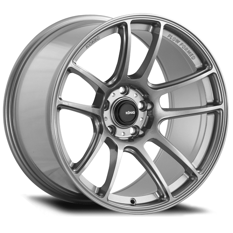 Konig Heliogram 18x8.5-Inch Wheel, 5x114.3 Bolt Pattern, ET42, Titanium Metallic