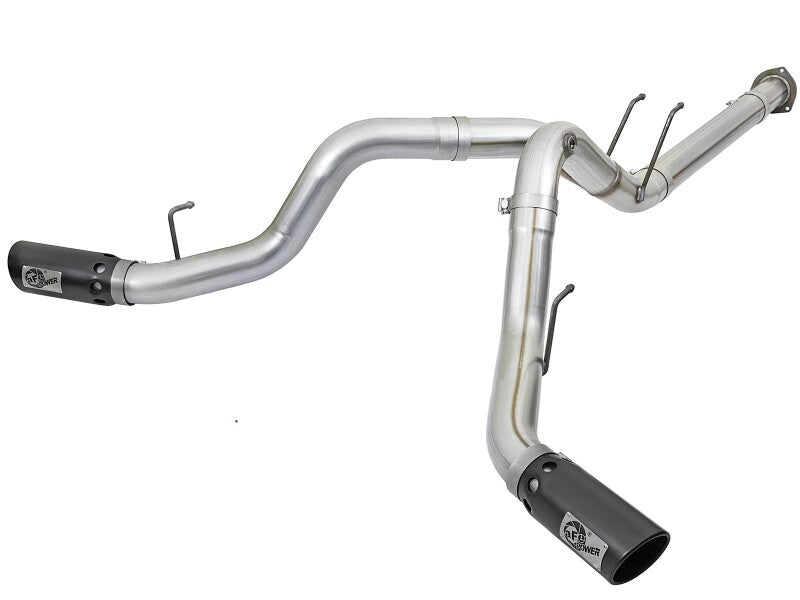 aFe ATLAS 4-Inch DPF-Back Aluminized Steel Exhaust System with Black Tips, Part 49-03092-B