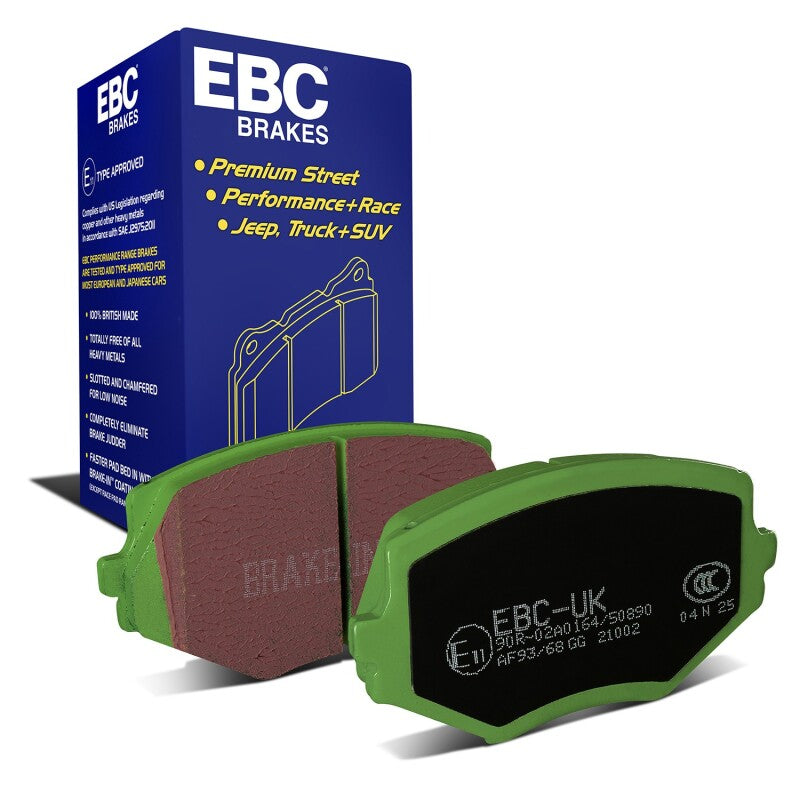 EBC Greenstuff Front Brake Pads DP21002 for 1994-2001 Mazda Miata MX-5 1.8L