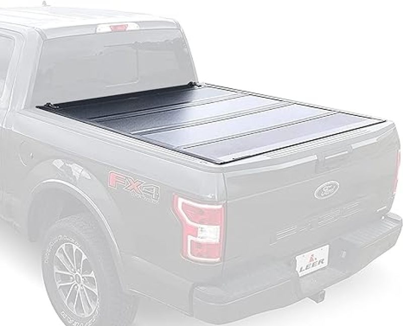 LEER HF650M Hard Folding Tonneau Cover for 2017+ Ford Super Duty 6 ft 9 in Bed