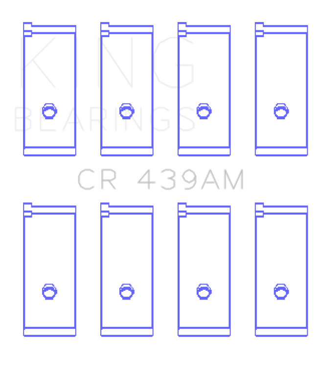 King Engine Bearings CR439AM Connecting Rod Bearing Set for Honda A18A1, A20A1, B20A3, BS1, ES, and ET1-2