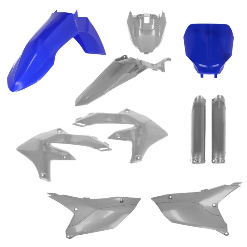 Acerbis Full Plastic Kit with Tank Cover for Yamaha YZ250F, YZ450F, and YZ450FX/FX - Blue/Gray