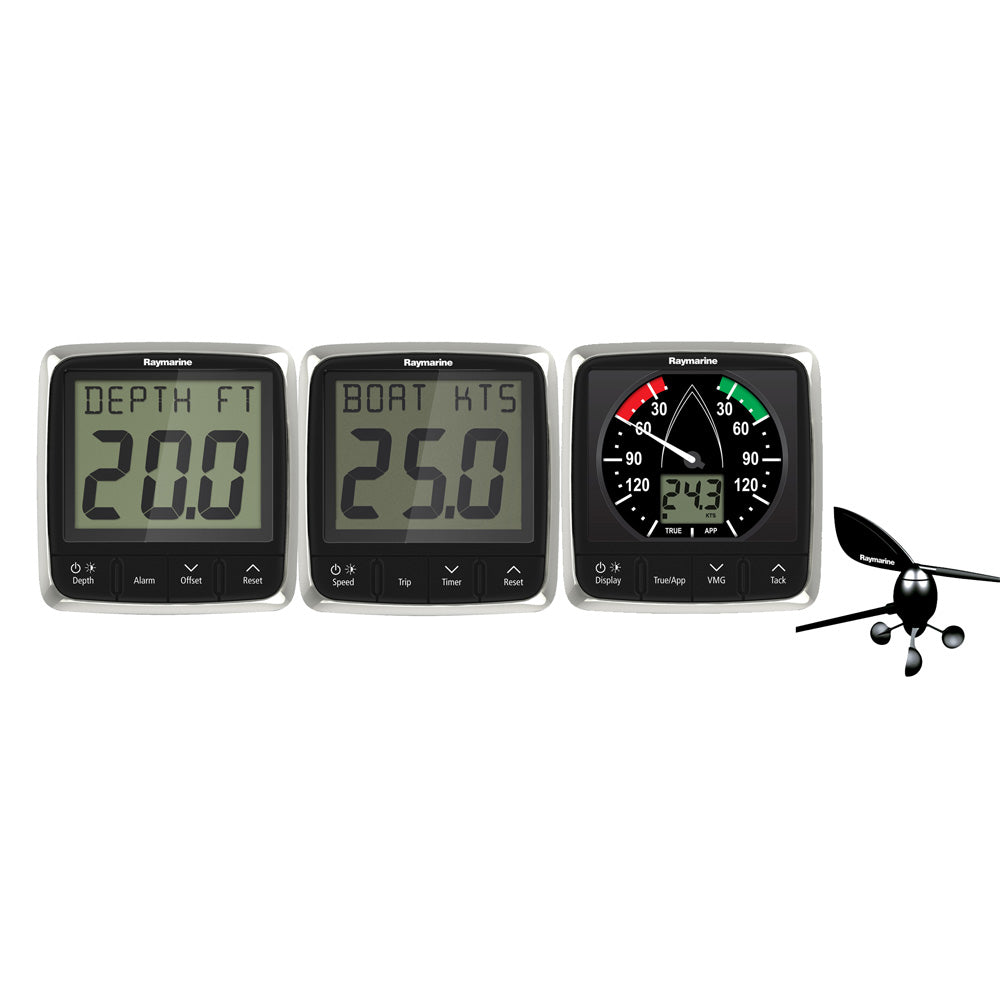 Raymarine i50/i60 Wind, Speed, Depth System Pack w/Transducers - View 1