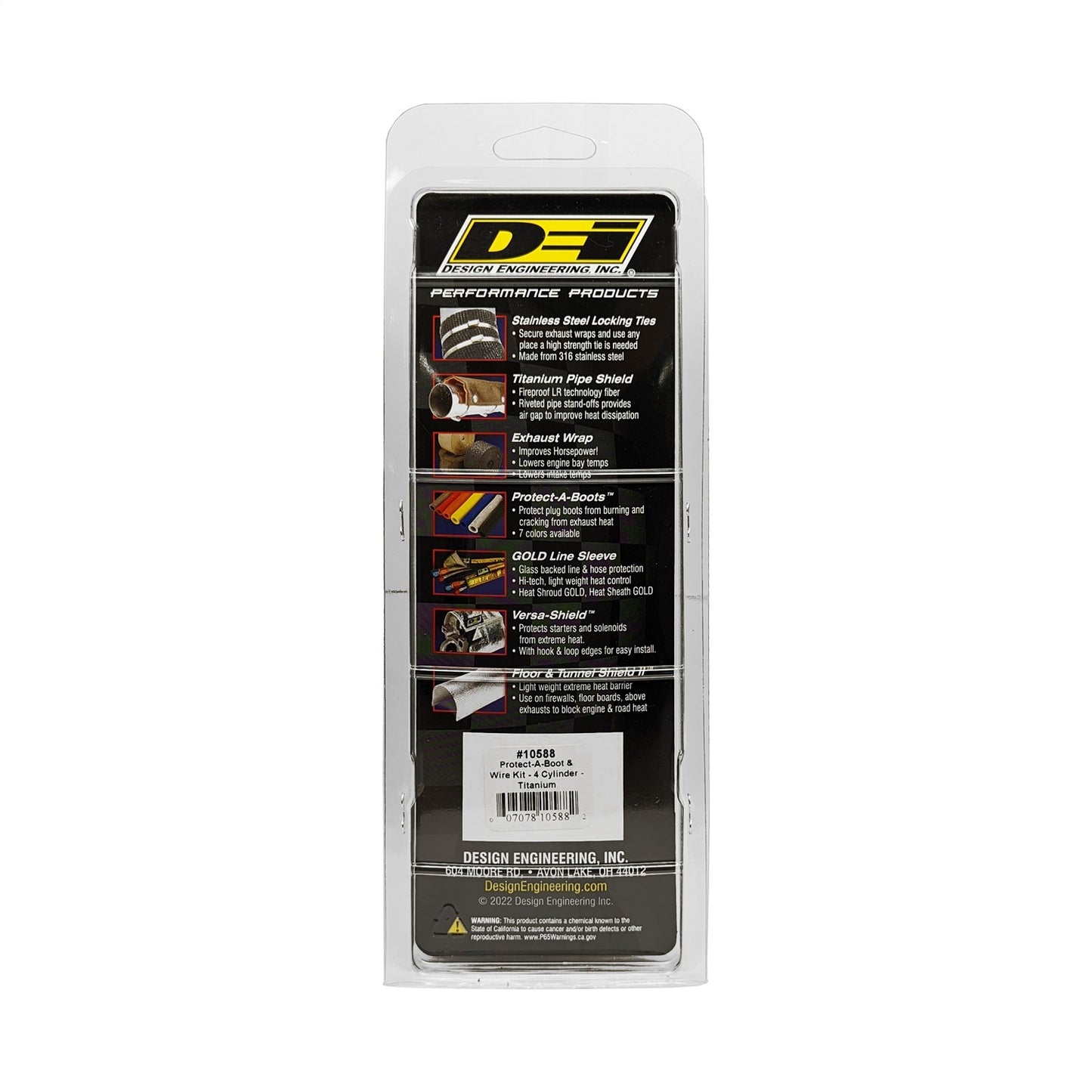 Design Engineering - 10588 - Spark Plug Wire Set - 10588 Protect-A-Boot And Spark Plug Wire Set