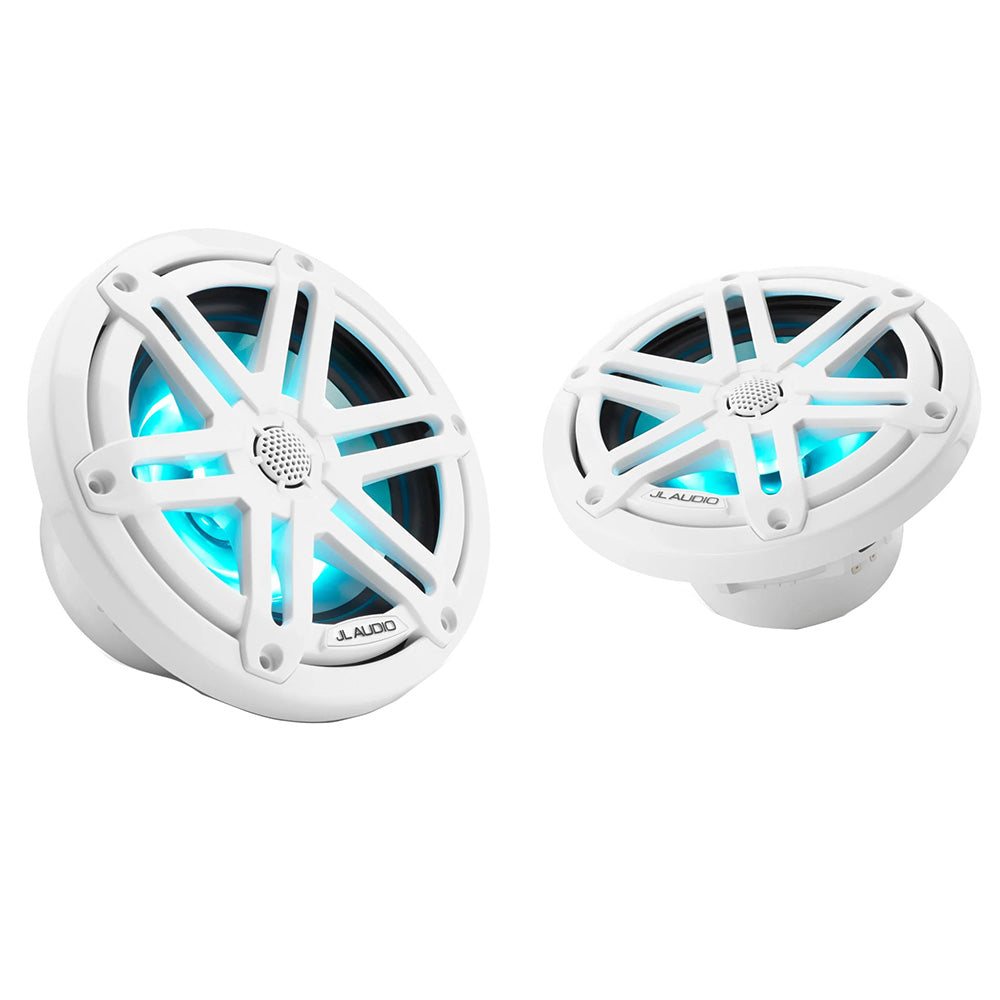 JL Audio M3 Series 6.5" Marine Coaxial Speakers w/Gloss White Sport Grilles w/RG - View 1