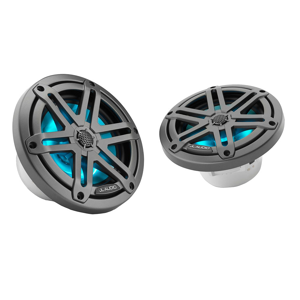 JL Audio M3 Series 6.5" Marine Coaxial Speakers w/Grey Metallic Sport Grilles w/ - View 1