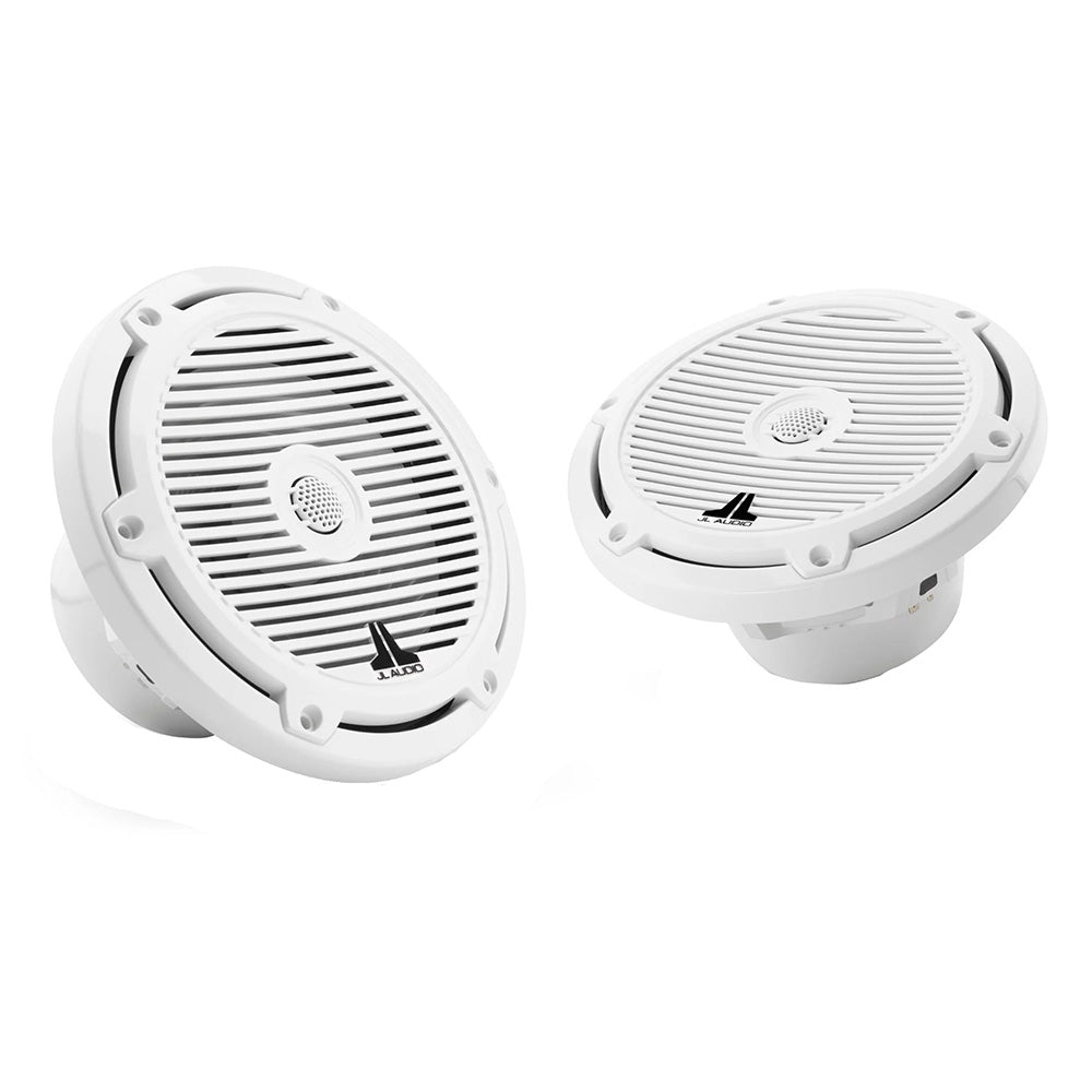 JL Audio M3 Series 7.7" Marine Coaxial Speakers w/Gloss White Classic Grilles - - View 1
