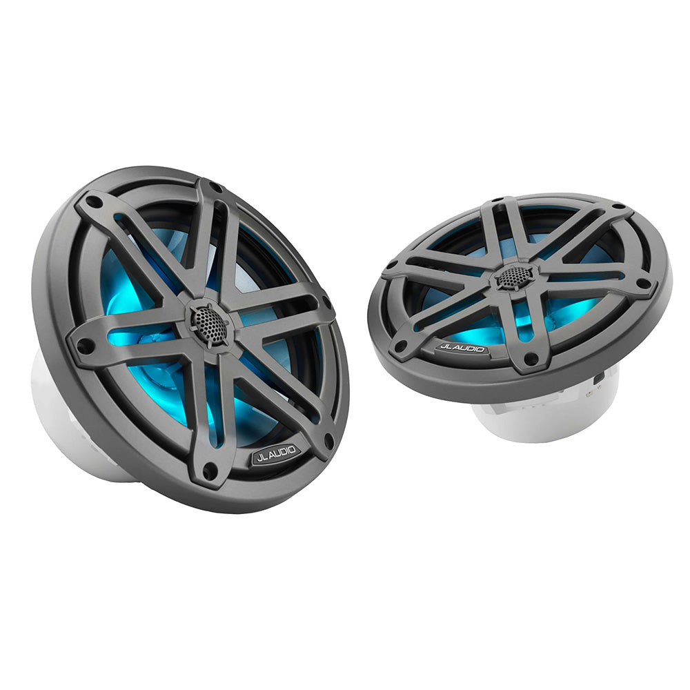 JL Audio M3 Series 7.7" Marine Coaxial Speakers w/Grey Metallic Sport Grilles w/ - View 1