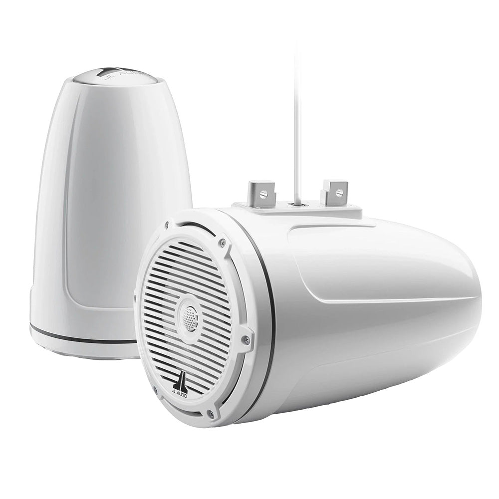 JL Audio M3 Series 7.7" Enclosed Tower Coaxial System w/Gloss White Classic Gril - View 1