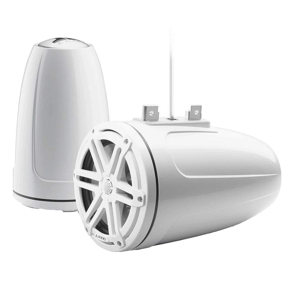 JL Audio M3 Series 7.7" Enclosed Tower Coaxial System w/Gloss White Sport Grille - View 1