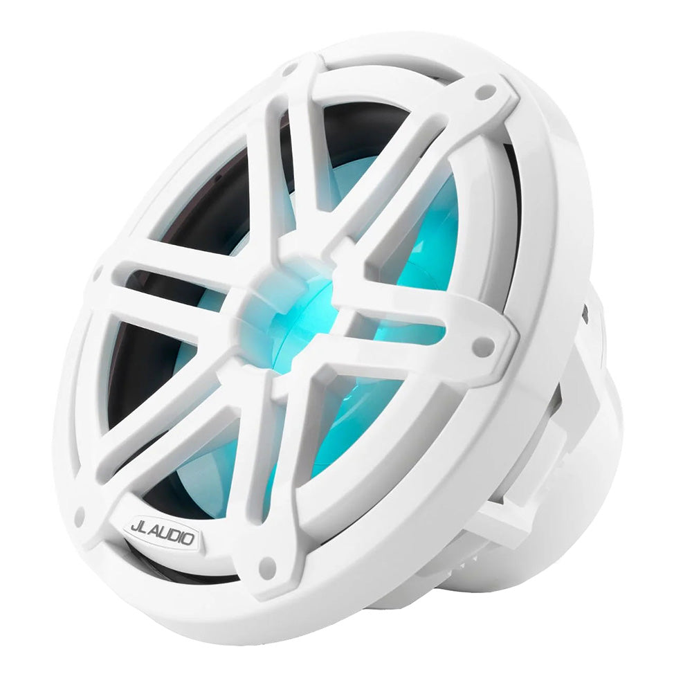 JL Audio M3 10" Marine Subwoofer w/Gloss White Sport Grille RGB LED Lighting - M - View 1