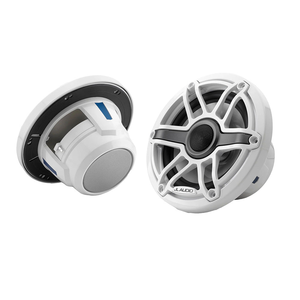 JL Audio M6 Series 6.5" Marine Coaxial Speakers w/Gloss White Sport Grille - M6- - View 1
