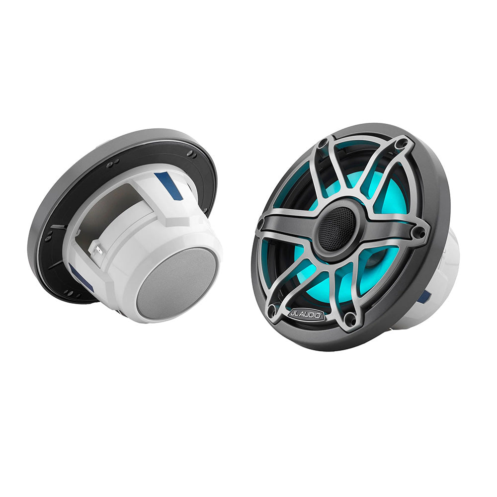 JL Audio M6 Series 6.5" Marine Coaxial Speakers w/Grey Metallic Sport Grille Tra - View 1