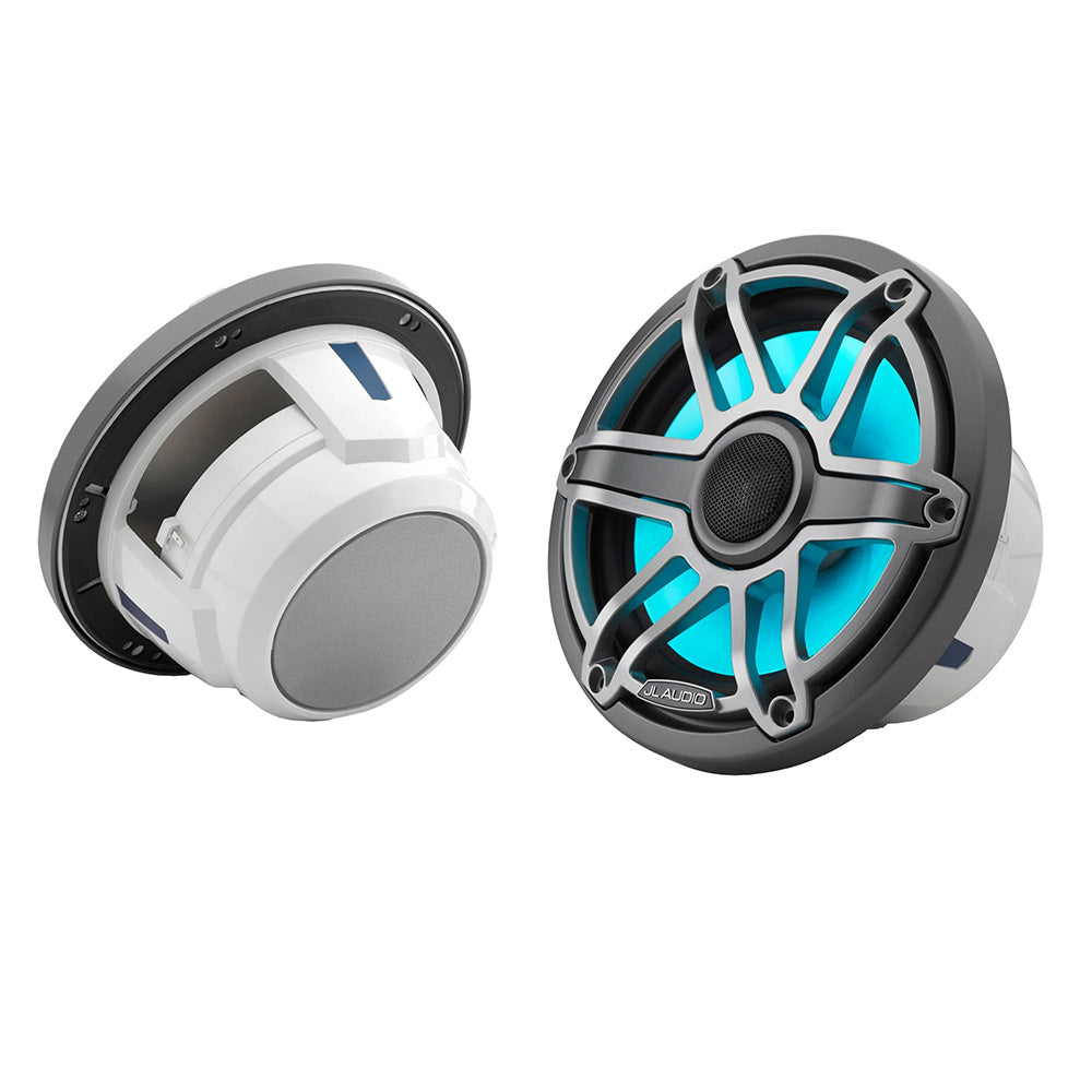 JL Audio M6 Series 7.7" Marine Coaxial Speakers w/Grey Metallic Sport Grille Tra - View 1