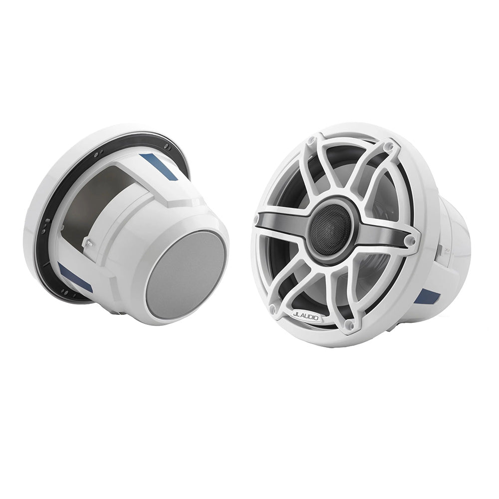 JL Audio M6 Series 8.8" Marine Coaxial Speakers w/Gloss White Sport Grille - M6- - View 1