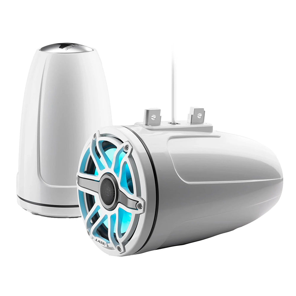 JL Audio M6 Series 7.7" Enclosed Tower Coaxial System w/Gloss White Classic Gril - View 1