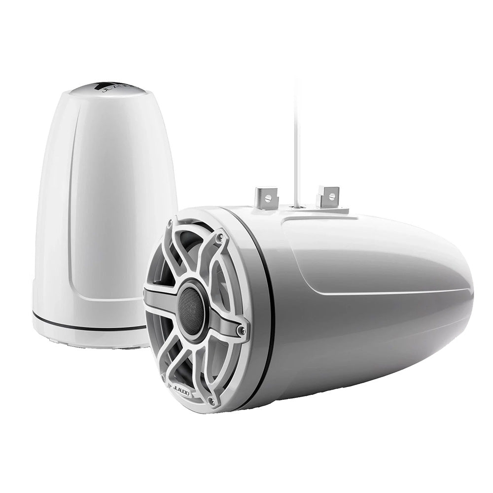 JL Audio M6 Series 8.8" Enclosed Tower Coaxial System w/Gloss White Sport Grille - View 1