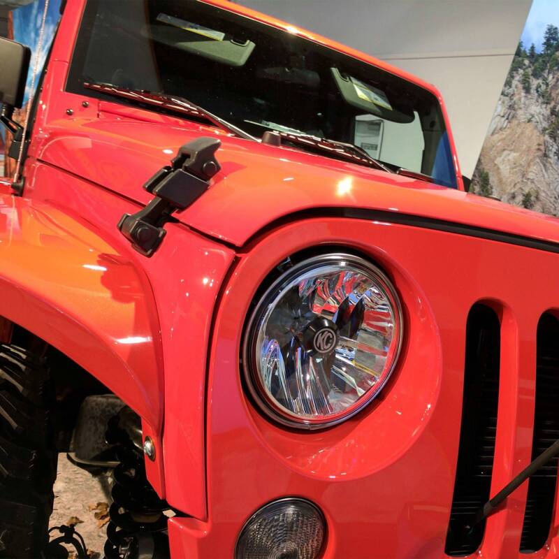KC HiLiTES Gravity LED 7-Inch DOT Headlights for 2007-2018 Jeep Wrangler JK, Pair, KCL42351