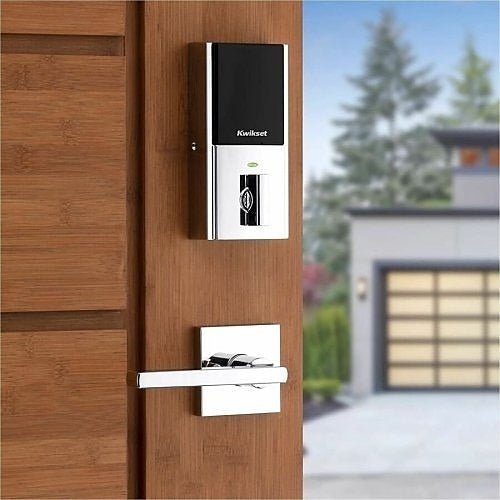 Kwikset HC620 CNT Home Connect 620 Contemporary Keypad Connected Z-Wave 700 Smart Lock, Polished Chrome