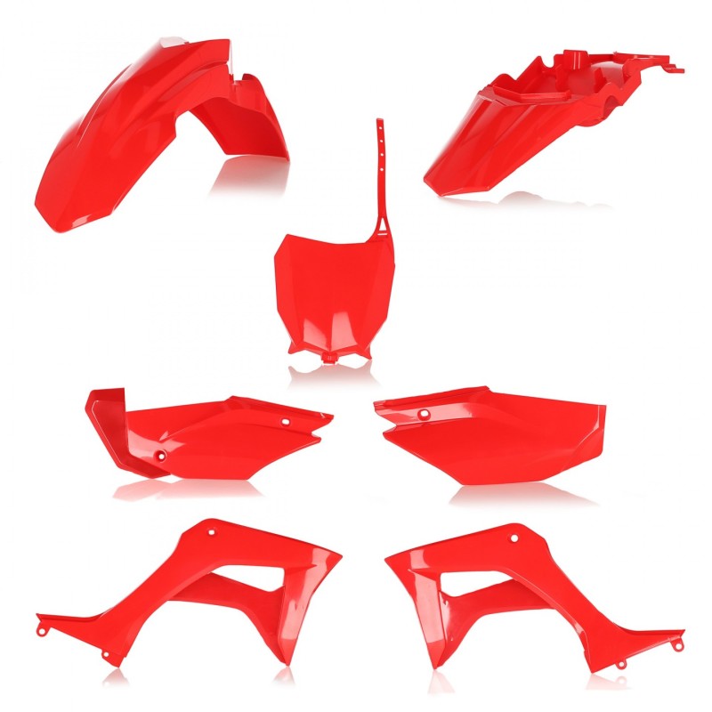 Acerbis Full Plastic Kit for 2019-2024 Honda CRF110F – Red, Part Number ACB2861930227