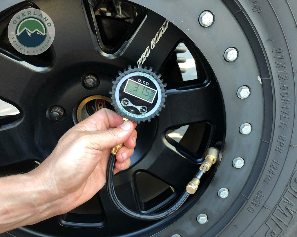 Overland Vehicle Systems - 12020001 - Tire Deflator - Digital Tire Tire Deflator with Valve Kit & Storage Bag Universal