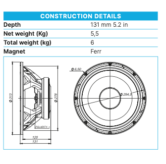 Beyma Loudspeaker 12WR400-8