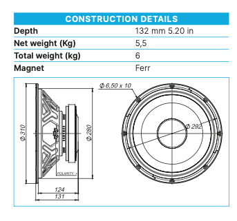 Beyma Loudspeaker 12WRS400-8