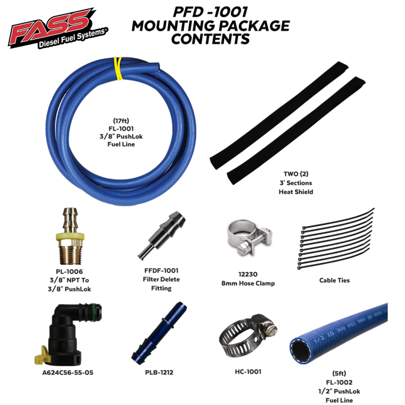 FASS Fuel Systems fassPFD1001 11-19 Ford Powerstroke Filter Delete Kit