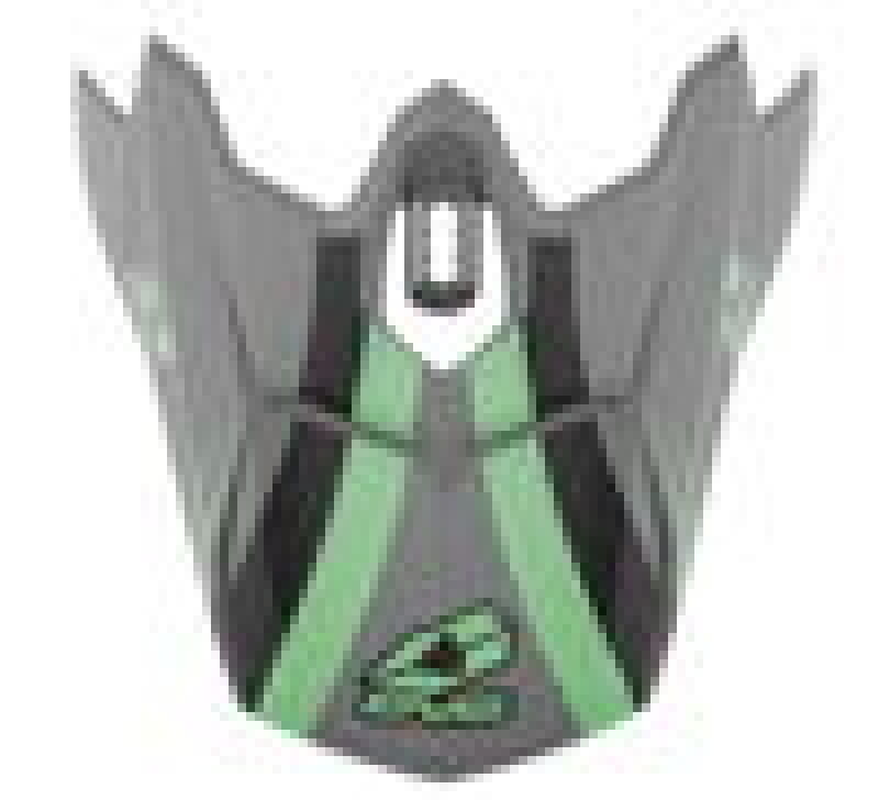 EVS - evsH16T3W-VSMGYGNBK - T3 Works Helmet Visor, Matte Grey/Green/Black