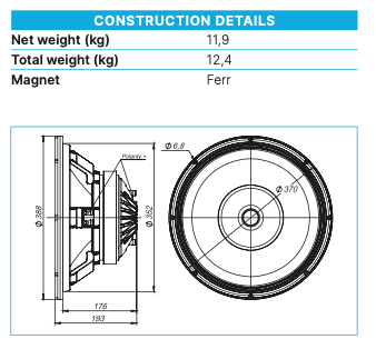 Beyma 15CXA400FE - Coaxial Transducer