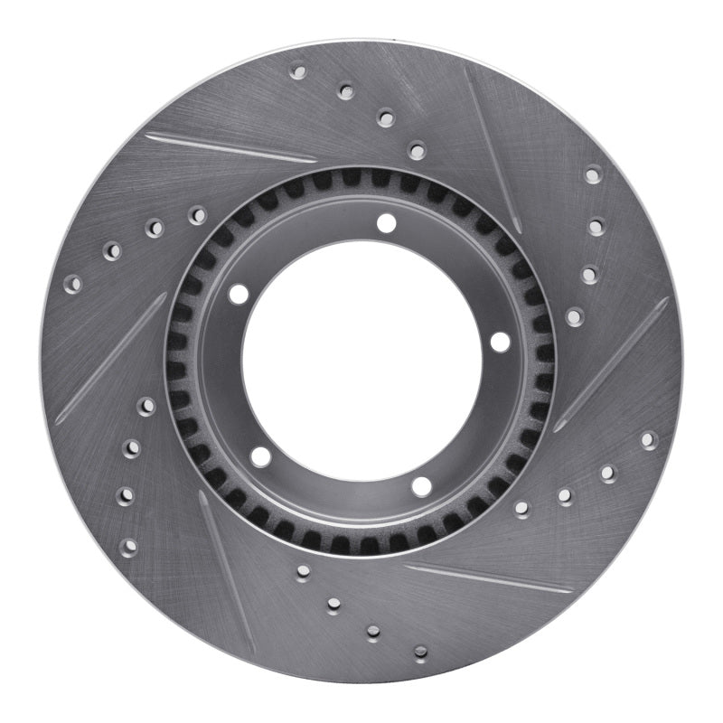R1 Concepts RNC631-02001L Front Left Drilled and Slotted Silver Brake Rotor for Porsche 924 and 911