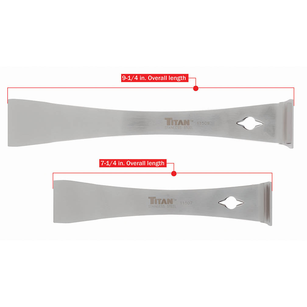 Titan Tool 17005 2-Piece Stainless Steel Pry Bar and Scraper Set