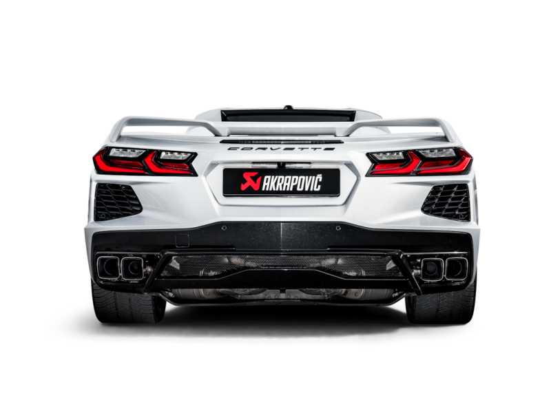 Akrapovic Slip-On Line Titanium Exhaust with Titanium Tips for 2020 Chevrolet Corvette Stingray C8, Part Number S-CO/TI/4