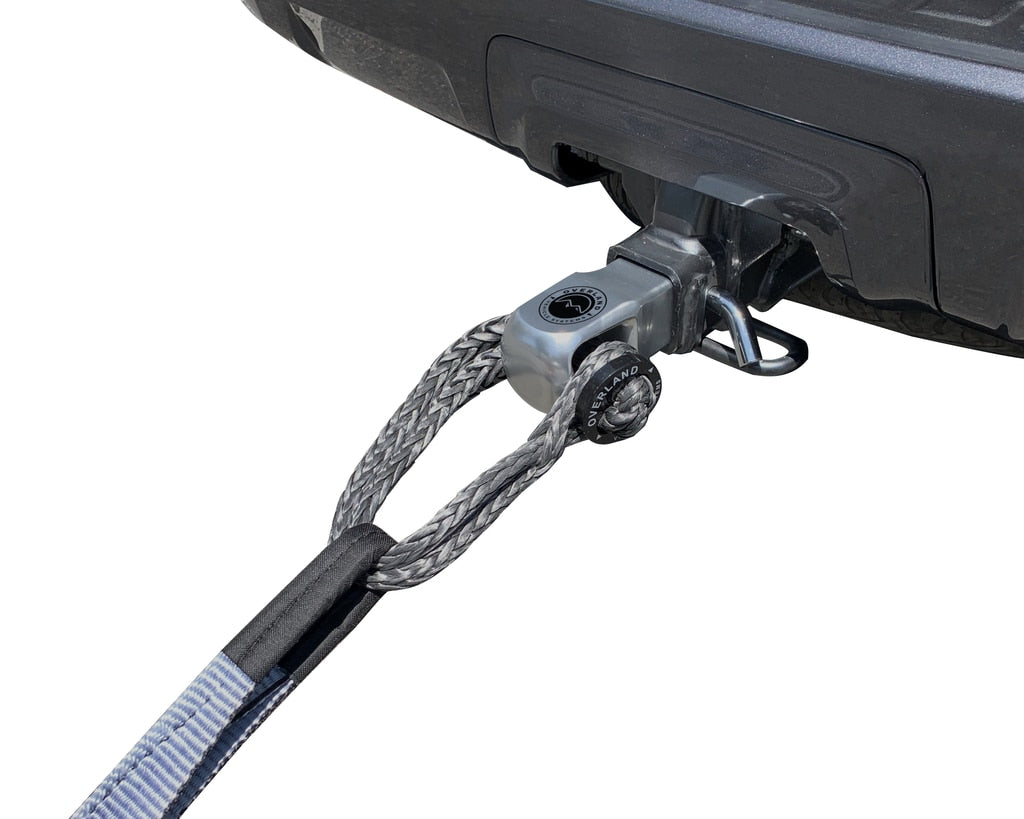 Overland Vehicle Systems - 19109902 - Soft Shackle - Aluminum Receiver Mount for Soft Shackle