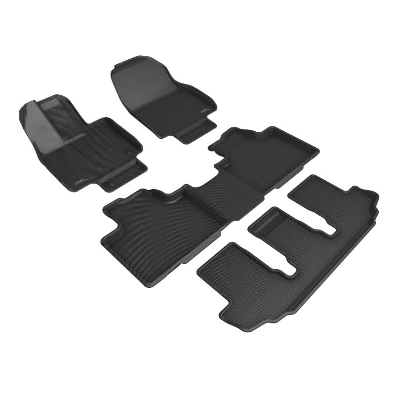 3D MAXpider KAGU Floor Mats for 2021–2023 Toyota Highlander Hybrid, Black, 3-Row, Part aceL1TY27901509