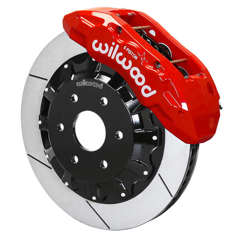 Wilwood Front TX6R Brake Kit for Ford F-150 2021-2025 with 15.50-inch Rotors, GT Red with Lines – Part Number Wil140-18205-R