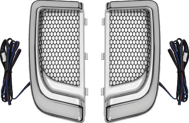 Kuryakyn Tracer Lower Fairing Grilles Chrome - Part Number 5063